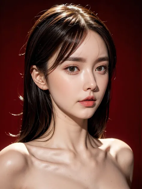 (lifelike,high resolution：1.3), slim girl， The face shape and eyes are really delicate.,black hair,red glossy lips, (best quality), (very detailed), (original photo:1.2), (realistic:1.4), beautiful and detailed woman, very detailed 눈과 얼굴, beautiful and del...