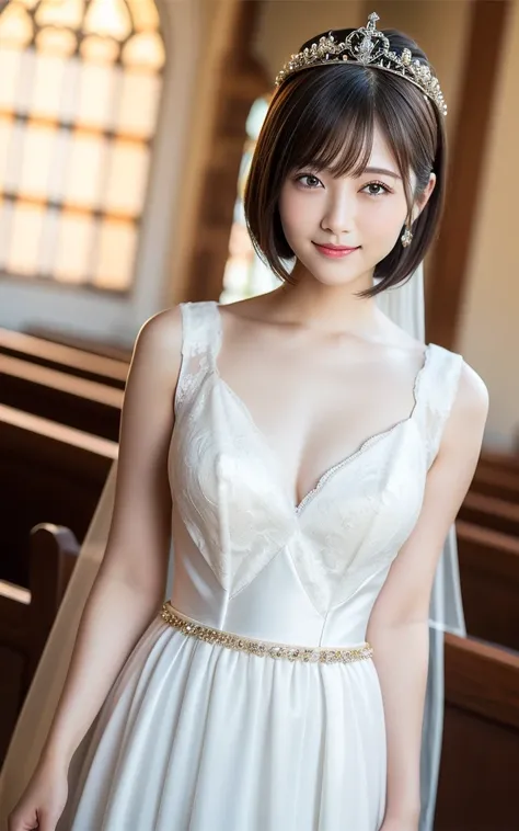 (Highest quality:1.5), (Realistic:1.5), (1 person:1.5), (medium wide shot:1.5), Very detailed, High resolution, 8k wallpaper, , Small breasts, Natural color lips, Cute Smile, Japanese women, 20-year-old girl, Beautiful and elegant face, Perfect and beautif...