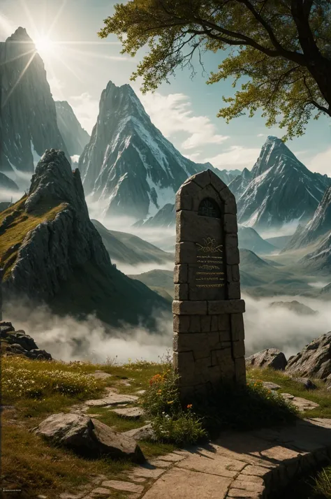 Signpost, ultra detailed fantasy, Firing, Realistic, down, Roleplaying, Lord of the Rings Game Design Fan Art with Concept Art, behance hd, Art Station, Deviant Art, Global illumination with a glowing aura Global illumination Ray tracing HDR rendering (Unr...