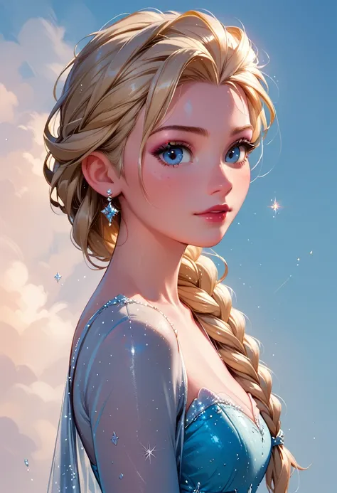 score_9, score_8_up, score_7_up, score_6_up, 1girl, solo, elsa (blonde hair, braid:1.1), fashionable, cinematic lighting.