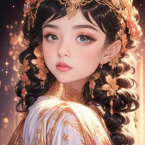 best quality, (lifelike:1.2), 1 girl, alone, Detailed face, Face focus, Permanently installed, black hair,(hair accessories:1.35),bow sleeves, Detached sleeves, Ribbon decoration, wide sleeves, (looking at the audience:1.5) long hair, black eyes, Bangs, li...