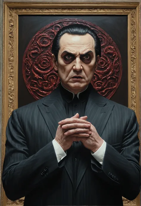 painting of the year (masterpiece) (4k) ((man of evil)) (every accusation is a confession) 