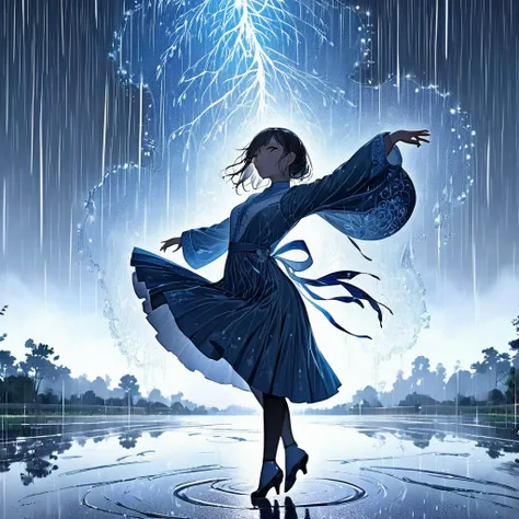 乐高Dancing in the Rain（（artwork）））， （（best quality））， （（Intricate details））， （（surreal））（8k）