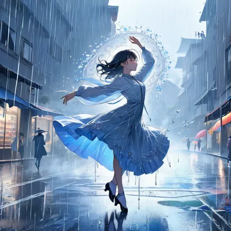 乐高Dancing in the Rain（（artwork）））， （（best quality））， （（Intricate details））， （（surreal））（8k）