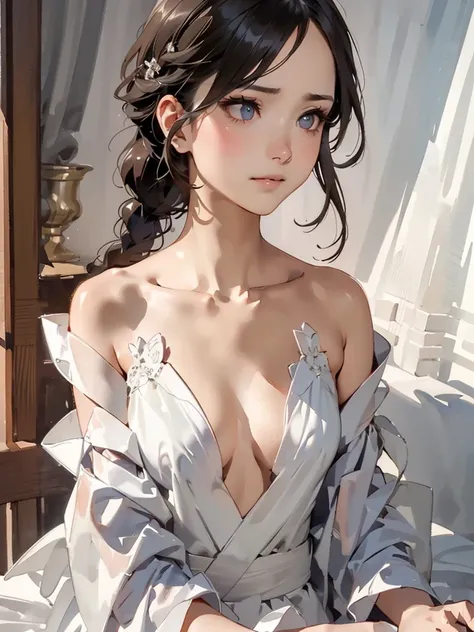 {(masterpiece,best quality, 8K UHD, extremely detailed CG, detailed beautiful face and eyes and skin and hair),(beautiful like picture:1.1)},{light blue backgroundl:1.4},BREAK,{(watercolor image:1.2),sketch,bright colors overall,gentle color},{Simple confi...