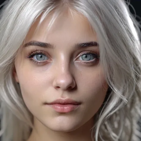 4k ultra réaliste, Beau Platinum blonde girl,Fille suédoise, 25 ans, De jolis yeux gris, Beau, Doux visage, visage pâle, avec un corp de rêve, trait réaliste 