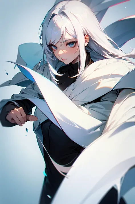 Female, White hair, Adult,