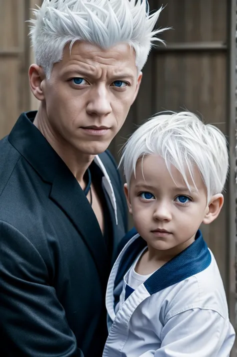 Jujutsu Kaisen, White hair, blue eyes, baby 