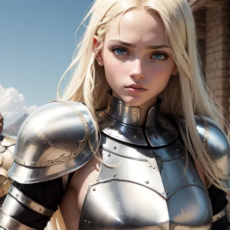 Blond girls white  Womans. Armor african Womans fight sword Womans in african 