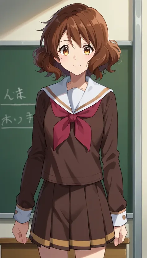 score_9, score_8_superior, score_7_superior, sauce_anime, in the middle of nowhere, kumiko oumae, brown eyes, brown hair, short ...