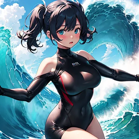 souryuu_kantaicollection,1girl,solo,
(masterpiece:1.4),(best quality:1.4), (amazing), (great illustration:1.4), (ultra-detailed:1.4), (art CG, 8K),
Big Waves,surfing,(blush:1.2)