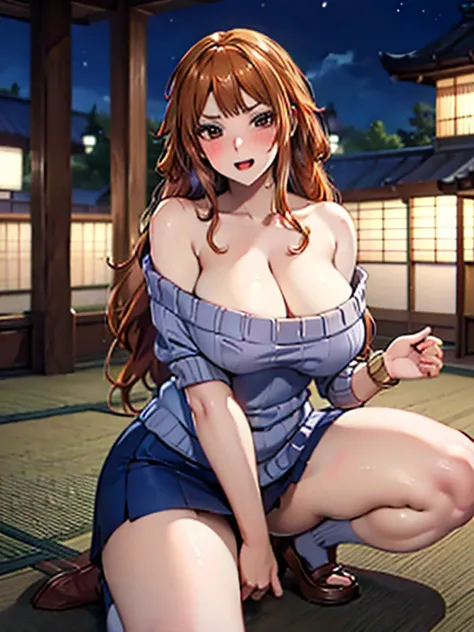 
((Highest quality)), ((masterpiece)), (detailed), One Girl,(Knee-length),whole body,Big Breasts,Off-the-shoulder sweater,Shoulder Bare,(mini skirt),(Thigh length),(Knee-lengthソックス),22-year-old woman,valley,((Hunchback)),(Naughty look),(Loose perm),((Excit...