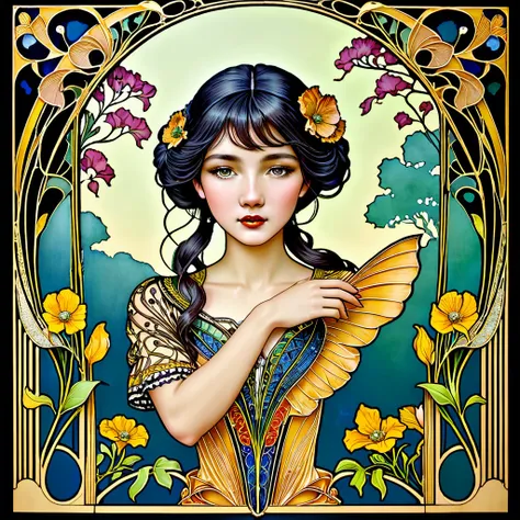 ((Very detailed, Highest quality, art nouveau)),Contemporary Art, simple
