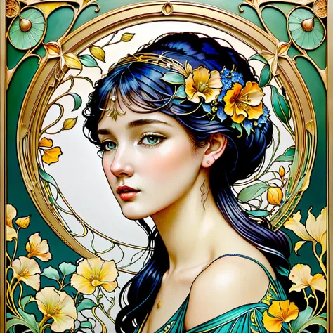 ((Very detailed, Highest quality, art nouveau)),Contemporary Art, simple
