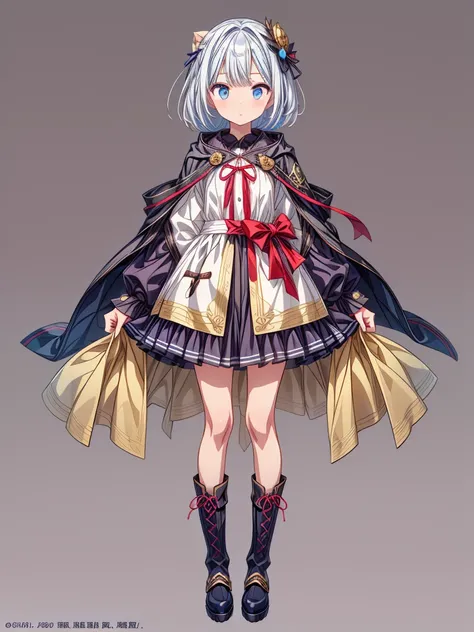 (((1girl)))、Star Fairy、vtuber-halfbody、(((highest quality、Masterpiece、The best composition、Golden Ratio、Official Art、Super detailed、Super detailedな目)))、ultra detailed, from front, headshot、 blue and white hair color、Short bangs above eyebrows、Short Hair、St...