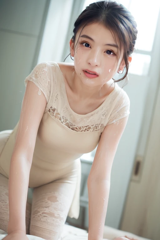 beautiful body、full 体 esbian、western-style building, 1 female, beautiful japan, age 25, detailed face, big earrings，large neckla...