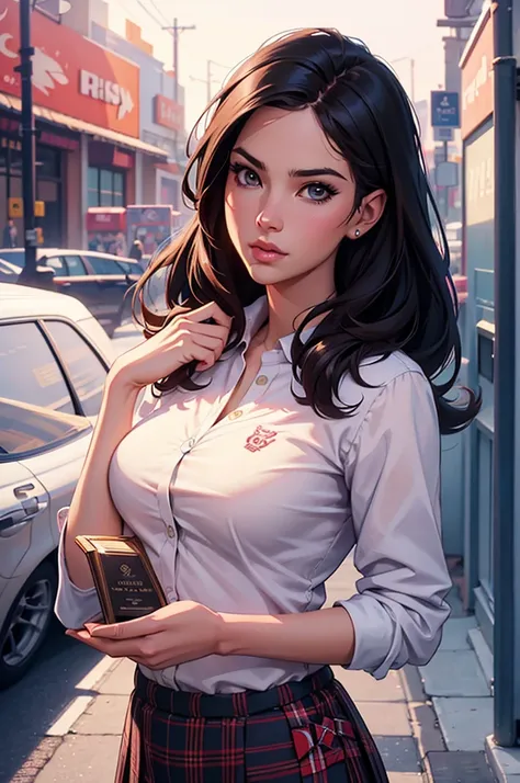 Preppy Woman. Official Art – An Award-Winning Digital Masterpiece In 4K Ultra HD, Extreme Detail And Intricate Realism. This Concept Art Brought To Life By The Hands Of Artists Like Wlop & Artgerm In A Stunning 2D Vector Illustration. 