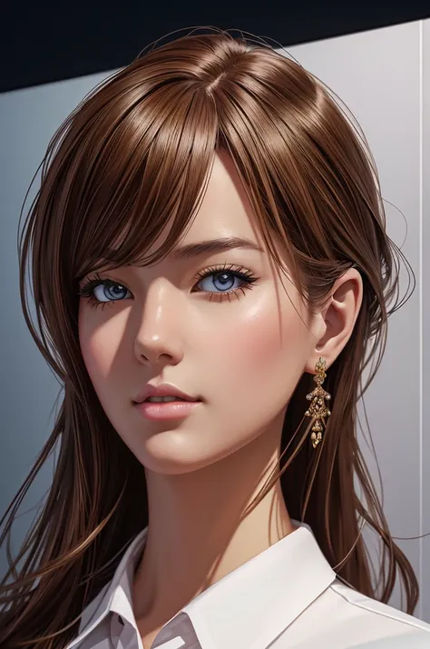 Preppy Woman. Official Art – An Award-Winning Digital Masterpiece In 4K Ultra HD, Extreme Detail And Intricate Realism. This Concept Art Brought To Life By The Hands Of Artists Like Wlop & Artgerm In A Stunning 2D Vector Illustration. 