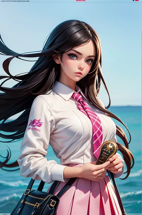 Preppy Woman. Official Art – An Award-Winning Digital Masterpiece In 4K Ultra HD, Extreme Detail And Intricate Realism. This Concept Art Brought To Life By The Hands Of Artists Like Wlop & Artgerm In A Stunning 2D Vector Illustration. 