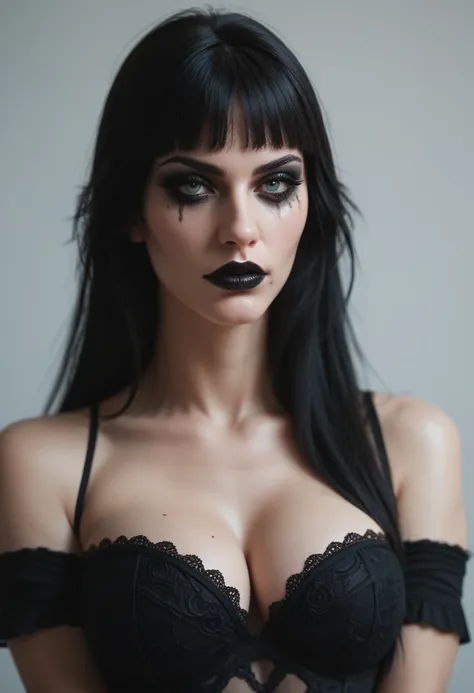 Sexy girl gothic makeup 