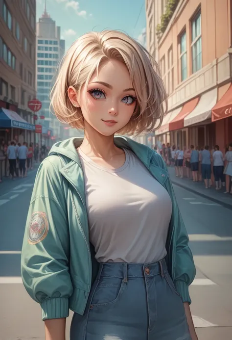 score_7_up,score_8_up,score_9,source anime,surper detail,ultra high res,1girl,cute face,casual wear,real city background,16k,