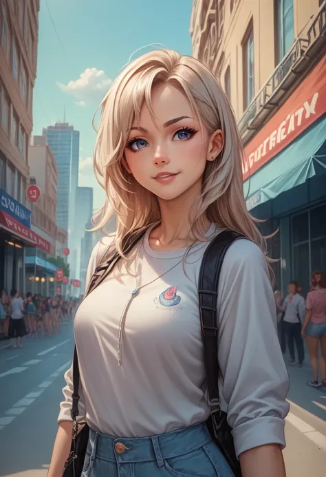 score_7_up,score_8_up,score_9,source anime,surper detail,ultra high res,1girl,cute face,casual wear,real city background,16k,