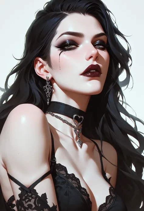 Sexy girl gothic makeup