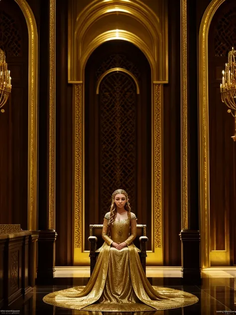 Margaery Tyrell, gold and greed dress, throne room