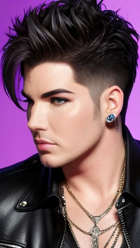 Adam Lambert focus on face