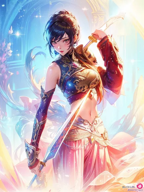 yuffie, final fantasy, anime girl, arafed image of a woman with a sword and a sword, alena aenami and artgerm, anime styled digital art, 2. 5 d cgi anime fantasy artwork, epic digital art illustration, beautiful digital artwork, digital advanced anime art,...