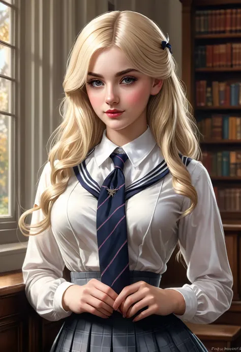 Pretty English 1910s private school girl. Official Art – An Award-Winning Digital Masterpiece In 4K Ultra HD, Extreme Detail And Intricate Realism. This Concept Art Brought To Life By The Hands Of Artists Like Wlop & Artgerm In A Stunning 2D Vector Illustr...