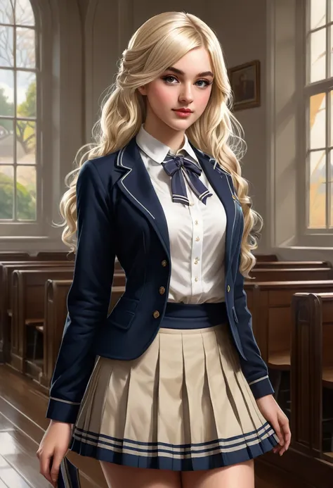 Pretty English 1910s private school girl. Official Art – An Award-Winning Digital Masterpiece In 4K Ultra HD, Extreme Detail And Intricate Realism. This Concept Art Brought To Life By The Hands Of Artists Like Wlop & Artgerm In A Stunning 2D Vector Illustr...