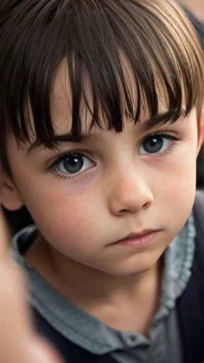 Large group of Jakub children focus on face