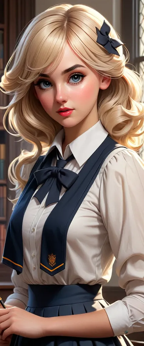 Pretty English 1910s private school girl. Official Art – An Award-Winning Digital Masterpiece In 4K Ultra HD, Extreme Detail And Intricate Realism. This Concept Art Brought To Life By The Hands Of Artists Like Wlop & Artgerm In A Stunning 2D Vector Illustr...