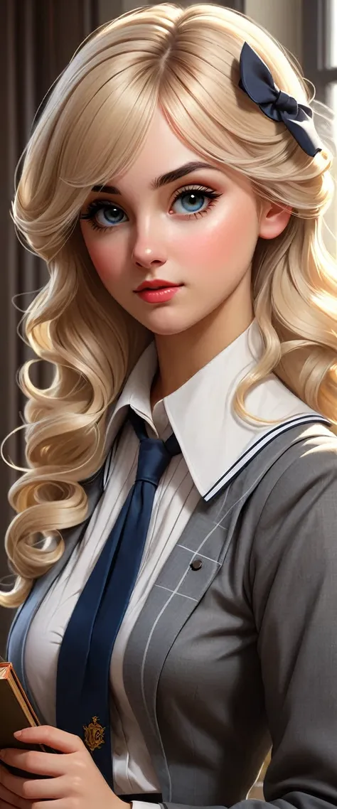 Pretty English 1910s private school girl. Official Art – An Award-Winning Digital Masterpiece In 4K Ultra HD, Extreme Detail And Intricate Realism. This Concept Art Brought To Life By The Hands Of Artists Like Wlop & Artgerm In A Stunning 2D Vector Illustr...