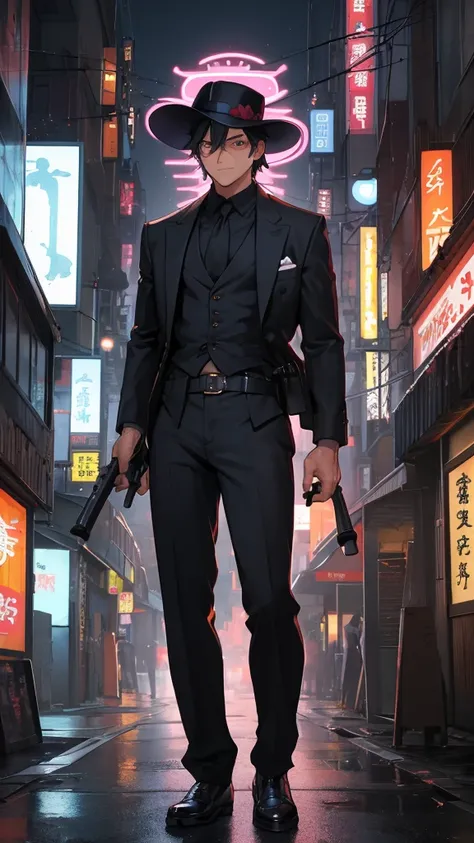 Amidst the bustling streets of Tokyo, Taro Sato stood at the edge of Shibuya Crossing, his dark hair catching the glow of neon lights. His figure cut a striking contrast against the vibrant backdrop—a tailored navy suit that spoke of sophistication, comple...