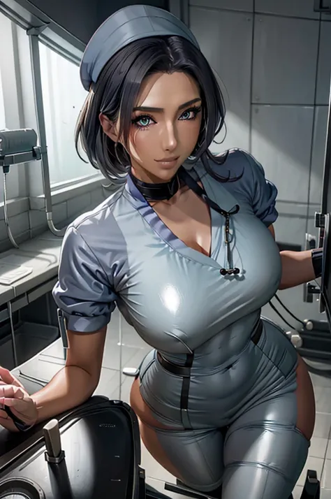 nurse uniform,hospital, latex nurse suit,nurses,busty,elbow gloves,labcoat,grey hair woman,red eyes , gigantic ,medical instruments,asian nurse,two nurses,speculum,examination room,oversize ,big ass ,strap on, lay on table ,legs spreaded,giving birth,gyno ...