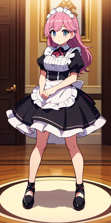 Full body, beautiful eyes , 1 girl  , full body , cute girl , anime style , cute eyes  , (standing up) , (The Maid Trainer Class is a unique and elegant group of trainers that often appear in various regions, particularly in high-class environments like ma...