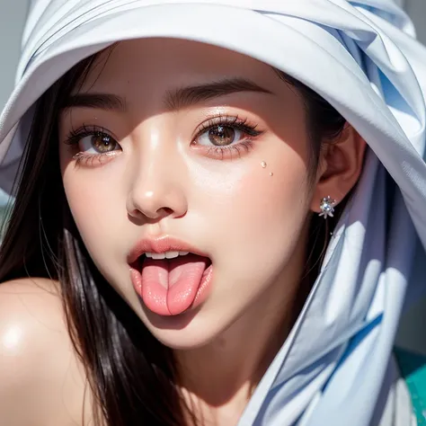 ExtremelyDetailed Kawaii girl Face, (Close-up of KissableTongue)(((Kissing to Camera))) glossy lips with beautiful details, extremely delicate and beautiful (TopQuality Masterpiece of 8K Ultra-detailed(ProfessionalPhoto:1.37)), {Amazing|finely detail|offic...