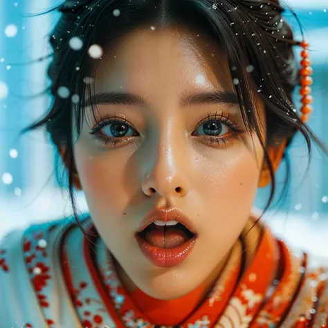 ExtremelyDetailed Kawaii girl Face (Close-up KissableTongue (Kissing to Camera)) glossy lips with beautiful details, extremely delicate and beautiful (TopQuality Masterpiece of 8K Ultra-detailed(ProfessionalPhoto:1.37)), {Amazing|finely detail|official art...