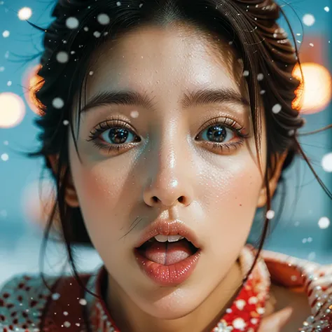 ExtremelyDetailed Kawaii girl Face (Close-up KissableTongue (Kissing to Camera)) glossy lips with beautiful details, extremely delicate and beautiful (TopQuality Masterpiece of 8K Ultra-detailed(ProfessionalPhoto:1.37)), {Amazing|finely detail|official art...