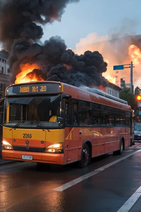 Bus gas explosion