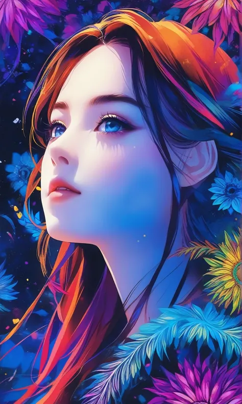 movie写真 公式アート,unity 8k wallpaper,Super detailed,beautiful,masterpiece,Highest quality,Beautifully detailed face,Beautiful attention to detail,(cute),enTangle,Mandala,Tangle,enTangle,One girl,From the side,Flower Ecstasy,Dynamic Angle,The most beautiful for...