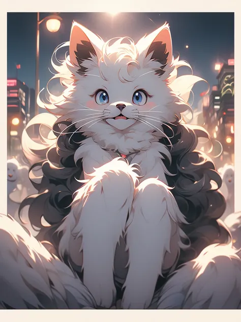 highest quality, highest quality, High-quality illustrations, masterpiece, Ultra-high resolution, Detailed Background, night,7+girl, Absurd(Very beautiful face and eyes)Perfect Anatomy, performance, Good lighting, Shadows in the movies(kemono, Furry Person...