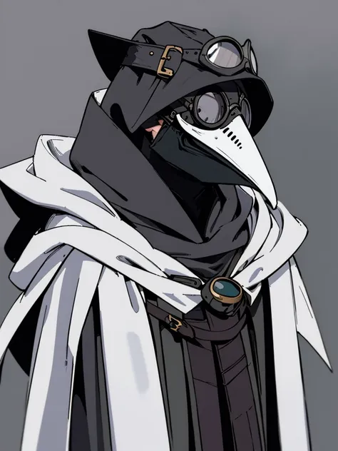 (masterpiece), (best quality),(portrait),plague_doctor_mask,1boy,wearing goggles,((ancient)),fantasy,thief, mystical person,(hoo...