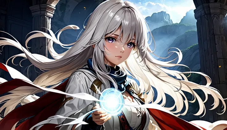 **133. One person。mysterious。Long-haired white-haired girl。Cowboy shot or close-up。
masterpiece, best quality, ultra detailed
(Detailed fingers), (Emotional), (Breathtakingly beautiful), (main part: 1.2 Whole body.), (Anime Style), (Very detailed), (Brutal...