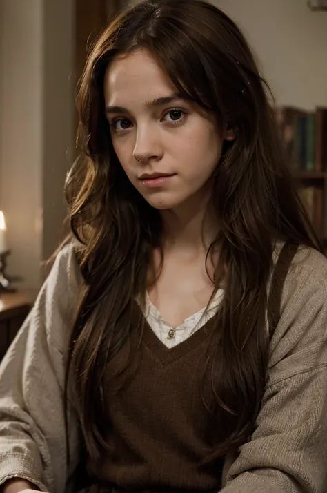 masterpiece, hermione granger, brown hair,