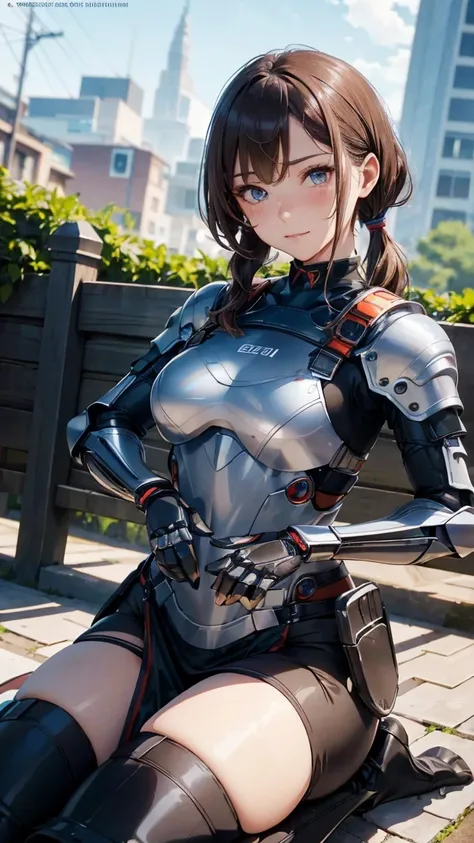 (Highest quality,4K,8k,High resolution,masterpiece:1.2),Super detailed,(Realistic,photoRealistic,photo-Realistic:1.37), A Japanese female fighter with a slim build and small face, cute, 1 girl, 18-year-old, Kneeling pose, Black super short hair, A tight-fi...