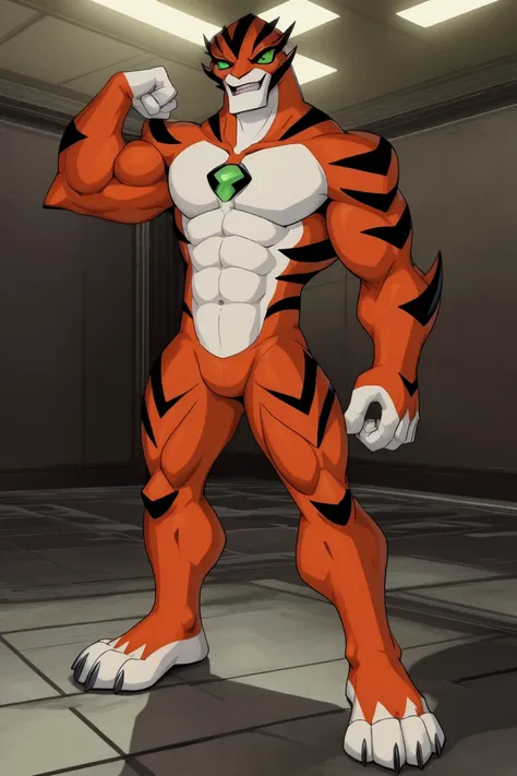 score_9, score_8_up, score_7_up, score_6_up, score_5_up, score_4_up,((rath(ben 10),male furry)), green eyes, (pose:1.3), (posing...