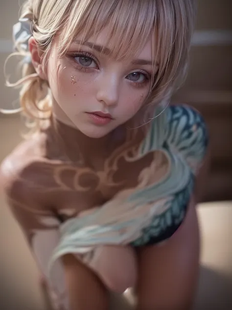 unparalleled masterpiece, ultra realistic 8k CG,masterpiece,pov,(delicate photograph,ultra_detailed,16k,raw photo:1.3),(realistic:1.9,photorealistic:1.9), beautiful detailed eyes,1girl,(((fullbody,Body painting))),angel,cute,e-cup chests,